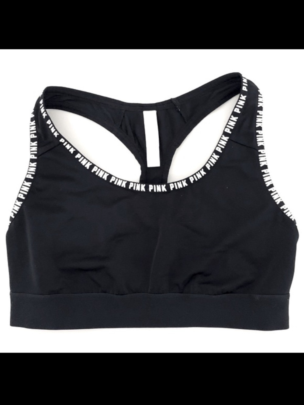 PINK Victoria’s Secret Black Light Support Racerback Sports Bra